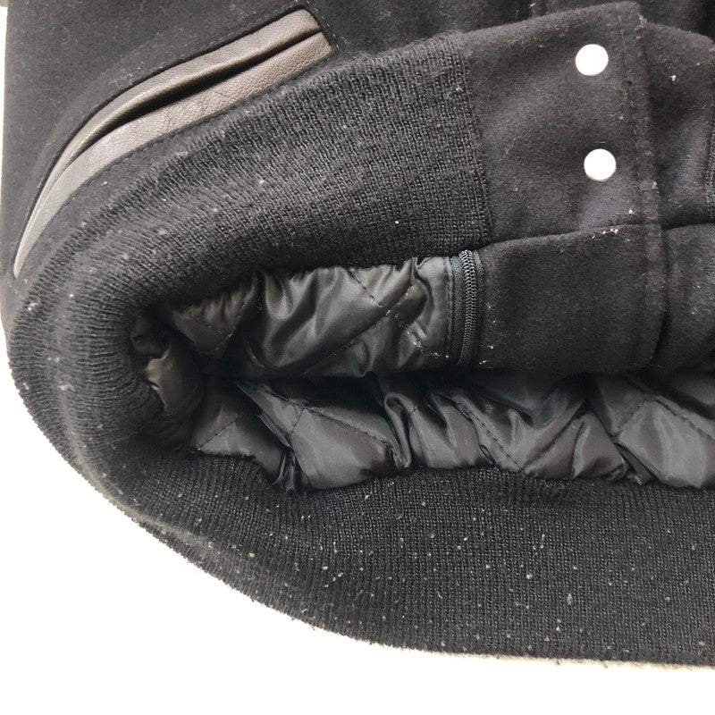 【中古品】【メンズ】 GAME SPORTSWEAR ゲームスポーツウェア WOOL LEATHER VARSITY JACKET ウール レザー バーシティ ジャケット アウター 145-251028-yo-18-tei サイズ：L カラー：ブラック 万代Net店