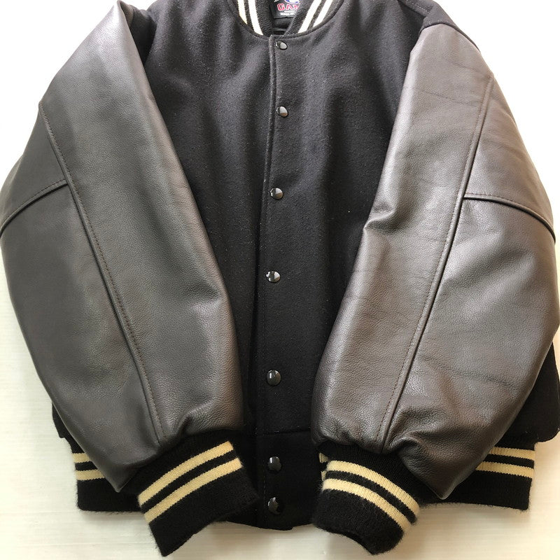 【中古品】【メンズ】 GAME SPORTSWEAR ゲームスポーツウェア WOOL LEATHER VARSITY JACKET ウール レザー バーシティ ジャケット アウター 145-251028-yo-18-tei サイズ：L カラー：ブラック 万代Net店