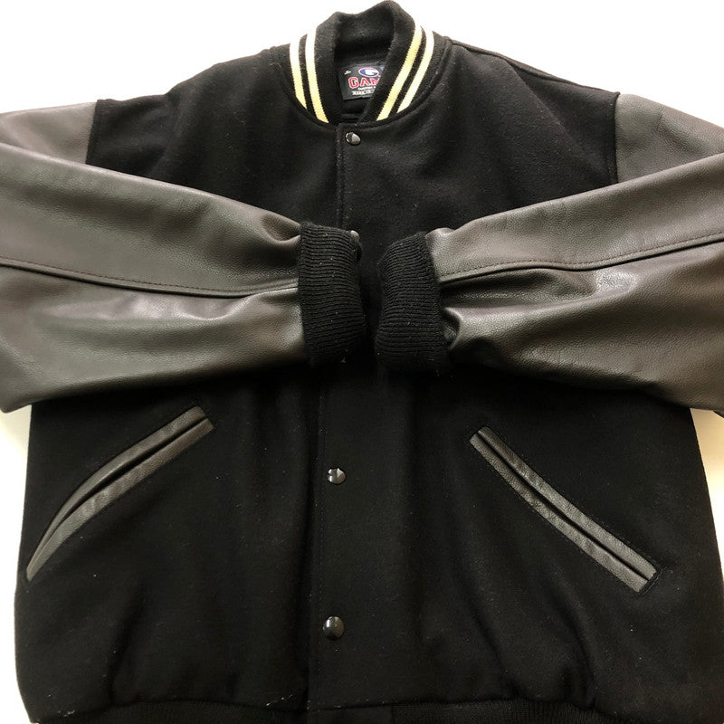 【中古品】【メンズ】 GAME SPORTSWEAR ゲームスポーツウェア WOOL LEATHER VARSITY JACKET ウール レザー バーシティ ジャケット アウター 145-251028-yo-18-tei サイズ：L カラー：ブラック 万代Net店