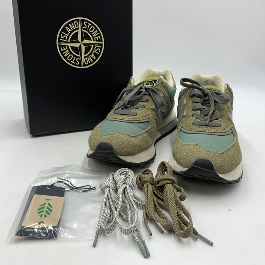 【中古品】【メンズ】 NEW BALANCE ニューバランス × STONE ISLAND ストーンアイランド 別注 コラボ 574 LEGACY GREEN SNEAKERS U574LGST 574 レガシー グリーン スニーカー 靴 シューズ 162-260129-ko-15-tei サイズ：27.5cm カラー：グリーン 万代Net店