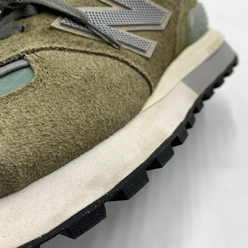 【中古品】【メンズ】 NEW BALANCE ニューバランス × STONE ISLAND ストーンアイランド 別注 コラボ 574 LEGACY GREEN SNEAKERS U574LGST 574 レガシー グリーン スニーカー 靴 シューズ 162-260129-ko-15-tei サイズ：27.5cm カラー：グリーン 万代Net店