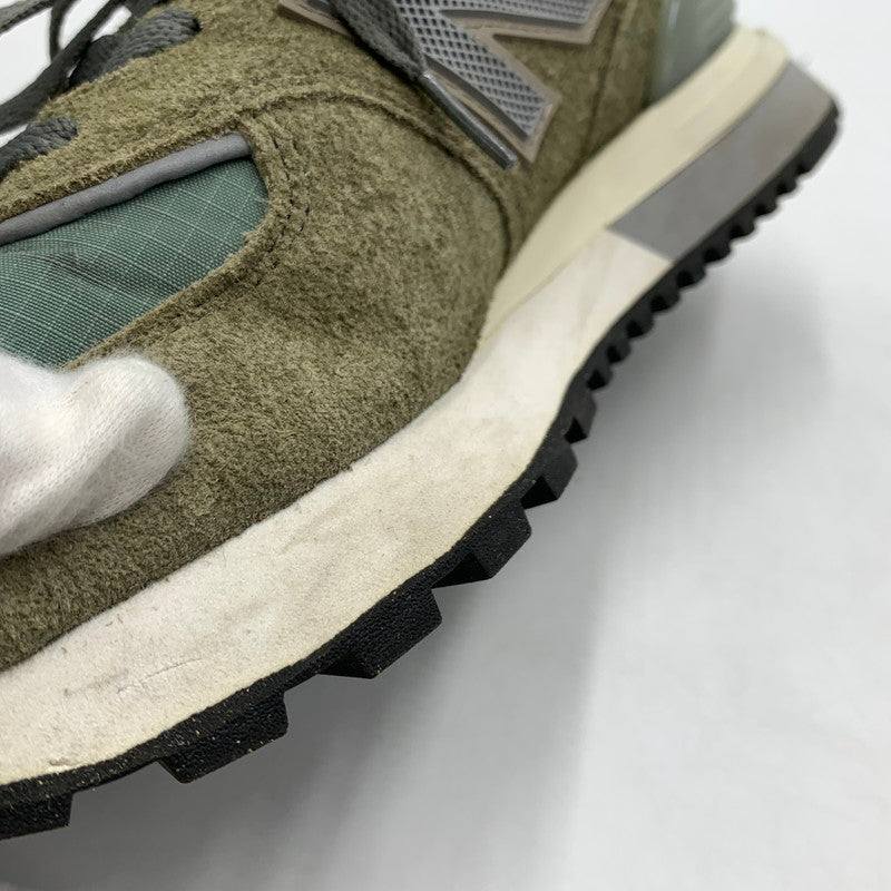【中古品】【メンズ】 NEW BALANCE ニューバランス × STONE ISLAND ストーンアイランド 別注 コラボ 574 LEGACY GREEN SNEAKERS U574LGST 574 レガシー グリーン スニーカー 靴 シューズ 162-260129-ko-15-tei サイズ：27.5cm カラー：グリーン 万代Net店