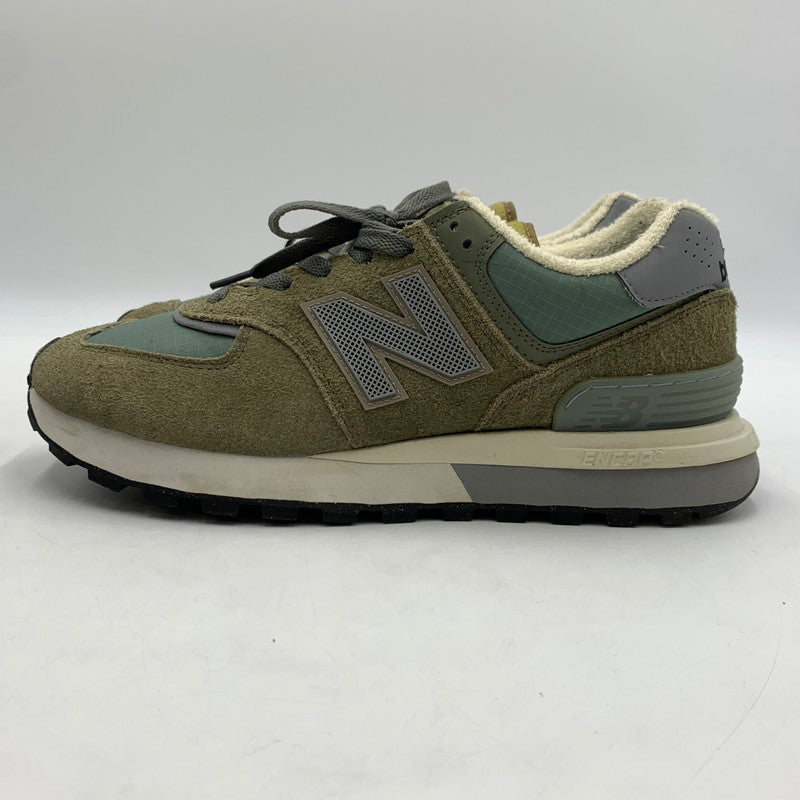 【中古品】【メンズ】 NEW BALANCE ニューバランス × STONE ISLAND ストーンアイランド 別注 コラボ 574 LEGACY GREEN SNEAKERS U574LGST 574 レガシー グリーン スニーカー 靴 シューズ 162-260129-ko-15-tei サイズ：27.5cm カラー：グリーン 万代Net店