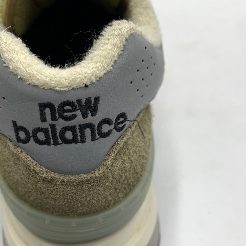 【中古品】【メンズ】 NEW BALANCE ニューバランス × STONE ISLAND ストーンアイランド 別注 コラボ 574 LEGACY GREEN SNEAKERS U574LGST 574 レガシー グリーン スニーカー 靴 シューズ 162-260129-ko-15-tei サイズ：27.5cm カラー：グリーン 万代Net店
