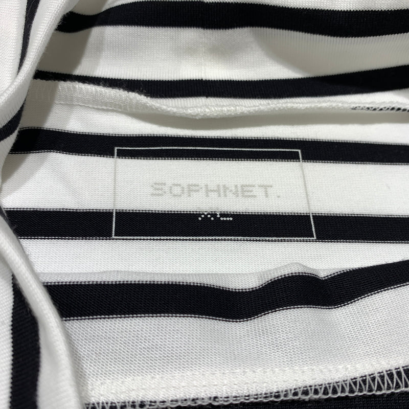 【中古品】【メンズ】 SOPHNET. ソフネット MOCK NECK BORDER TEE SOPH-212056 モックネック ボーダー Tシャツ 長袖 トップス 142-260720-ko-08-tei サイズ：XL カラー：ボーダー 万代Net店