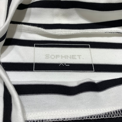 【中古品】【メンズ】 SOPHNET. ソフネット MOCK NECK BORDER TEE SOPH-212056 モックネック ボーダー Tシャツ 長袖 トップス 142-260720-ko-08-tei サイズ：XL カラー：ボーダー 万代Net店