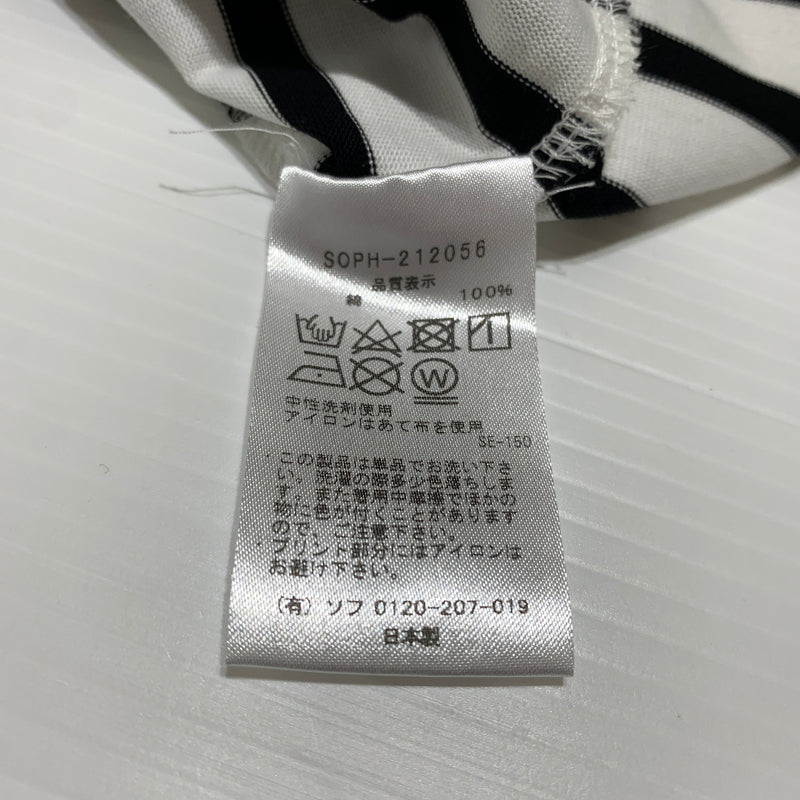 【中古品】【メンズ】 SOPHNET. ソフネット MOCK NECK BORDER TEE SOPH-212056 モックネック ボーダー Tシャツ 長袖 トップス 142-260720-ko-08-tei サイズ：XL カラー：ボーダー 万代Net店