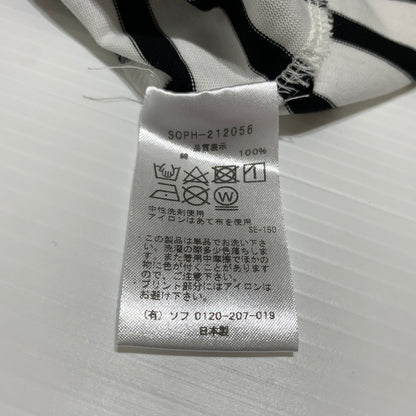 【中古品】【メンズ】 SOPHNET. ソフネット MOCK NECK BORDER TEE SOPH-212056 モックネック ボーダー Tシャツ 長袖 トップス 142-260720-ko-08-tei サイズ：XL カラー：ボーダー 万代Net店