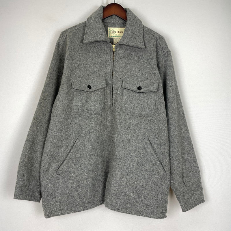 【中古品】【メンズ】 MELTON メルトン WOOL ZIP UP JACKET ウール ジップアップ ジャケット アウター フルジップ 145-251110-ts-17-tei サイズ：L カラー：グレー 万代Net店