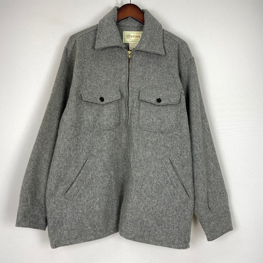 【中古品】【メンズ】 MELTON メルトン WOOL ZIP UP JACKET ウール ジップアップ ジャケット アウター フルジップ 145-251110-ts-17-tei サイズ：L カラー：グレー 万代Net店