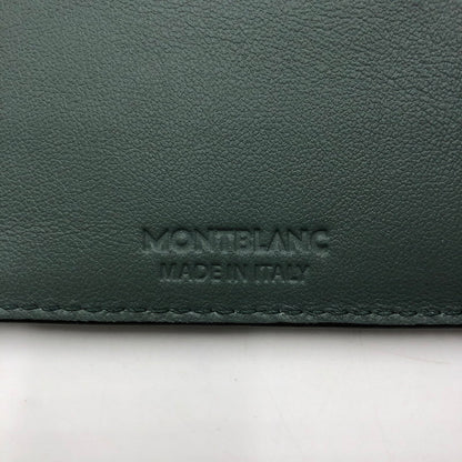【中古品】【メンズ/レディース】 MONTBLANC モンブラン SOFT WALLET ソフト ウォレット 二つ折り財布 200-251026-yy-09-tei カラー：グリーン 万代Net店