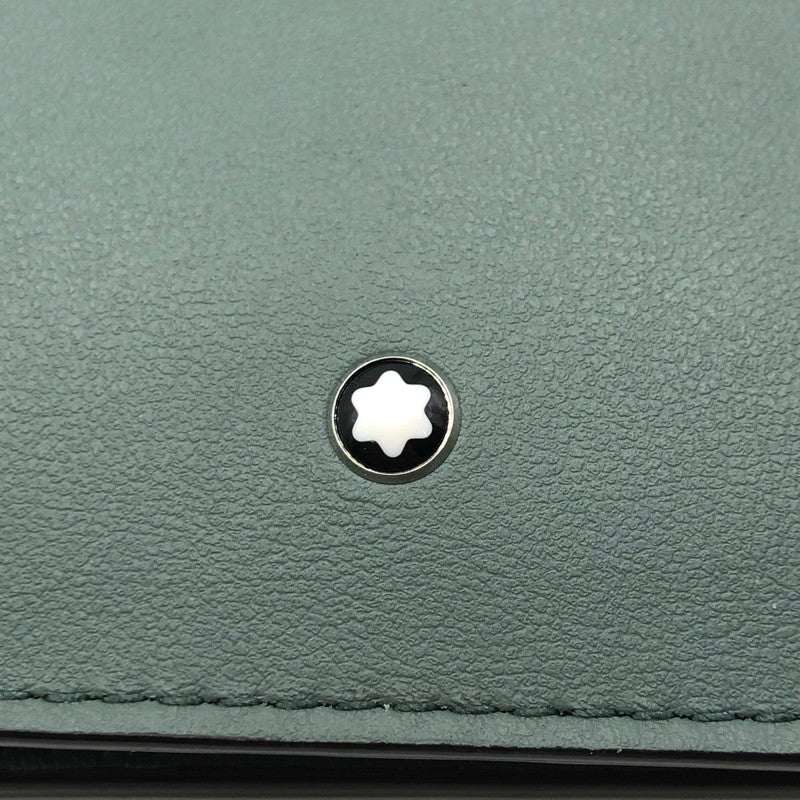 【中古品】【メンズ/レディース】 MONTBLANC モンブラン SOFT WALLET ソフト ウォレット 二つ折り財布 200-251026-yy-09-tei カラー：グリーン 万代Net店