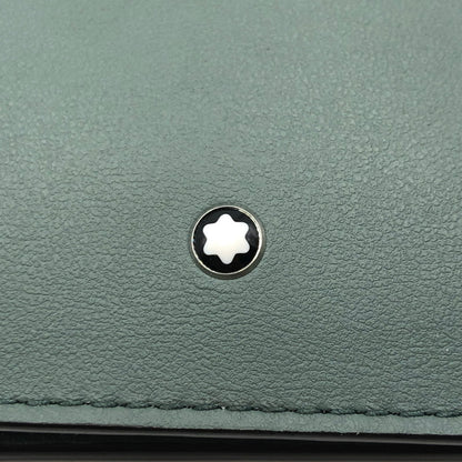 【中古品】【メンズ/レディース】 MONTBLANC モンブラン SOFT WALLET ソフト ウォレット 二つ折り財布 200-251026-yy-09-tei カラー：グリーン 万代Net店
