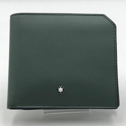 【中古品】【メンズ/レディース】 MONTBLANC モンブラン SOFT WALLET ソフト ウォレット 二つ折り財布 200-251026-yy-09-tei カラー：グリーン 万代Net店