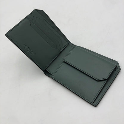 【中古品】【メンズ/レディース】 MONTBLANC モンブラン SOFT WALLET ソフト ウォレット 二つ折り財布 200-251026-yy-09-tei カラー：グリーン 万代Net店