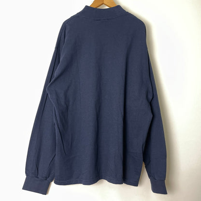 【中古品】【メンズ】 NIKE ナイキ 90’s MOCK NECK L/S T-SHIRT 90年代 モックネック ロングスリーブ Tシャツ トップス 長袖 148-251110-ts-21-tei サイズ：L カラー：ネイビー 万代Net店