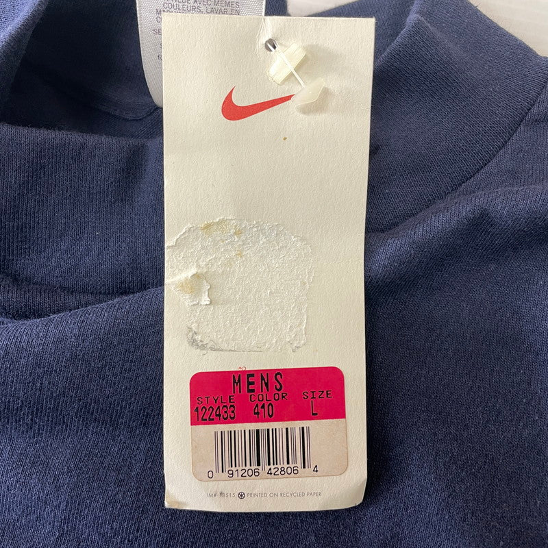 【中古品】【メンズ】 NIKE ナイキ 90’s MOCK NECK L/S T-SHIRT 90年代 モックネック ロングスリーブ Tシャツ トップス 長袖 148-251110-ts-21-tei サイズ：L カラー：ネイビー 万代Net店