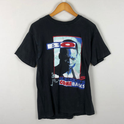 【中古品】【メンズ】 NIKE ナイキ 90’s NIKE KNOWS COME BACK BO JACKSON TEE 90年代 ナイキ ノウズ カムバック ボー ジャクソン Tシャツ 半袖 トップス 148-251103-yo-19-tei サイズ：M カラー：ブラック 万代Net店
