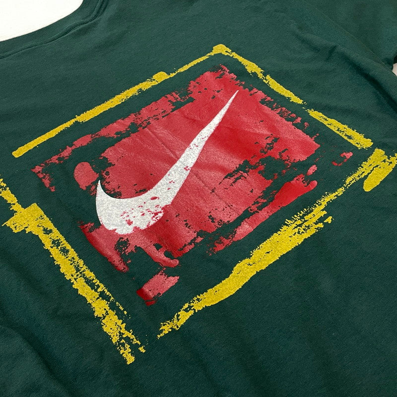 【中古品】【メンズ】 NIKE ナイキ 90’s LOGO TEE 90年代 ロゴ Tシャツ 半袖 トップス 148-260720-sa-07-tei サイズ：L カラー：グリーン 万代Net店
