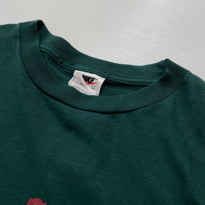 【中古品】【メンズ】 NIKE ナイキ 90’s LOGO TEE 90年代 ロゴ Tシャツ 半袖 トップス 148-260720-sa-07-tei サイズ：L カラー：グリーン 万代Net店