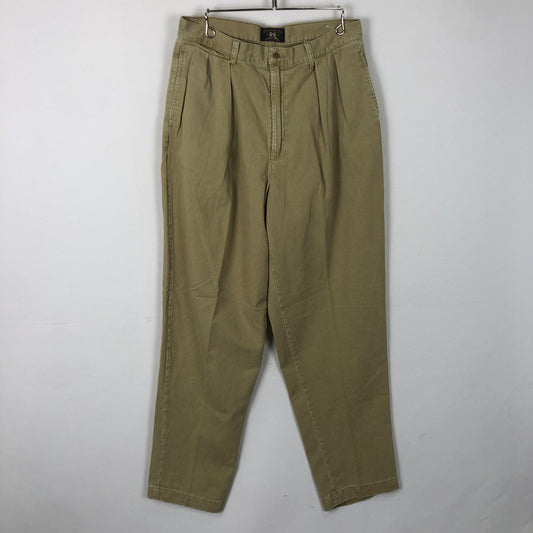 【中古品】【メンズ】 RRL ダブルアールエル 90's 2TUCK CHINO PANTS 90年代 2タック チノパン ボトムス 三ツ星タグ 158-251031-yo-19-tei サイズ：W32 L32 カラー：ベージュ 万代Net店