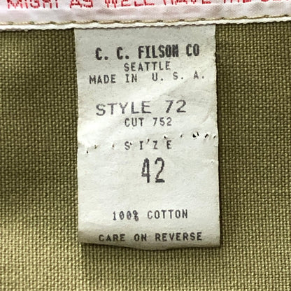 【中古品】【メンズ】 FILSON フィルソン 60～70's HUNTING JACKET 72 VINTAGE 60~70年代 ハンティング ジャケット アウター ヴィンテージ 145-251031-yo-12-tei サイズ：42 カラー：ベージュ 万代Net店