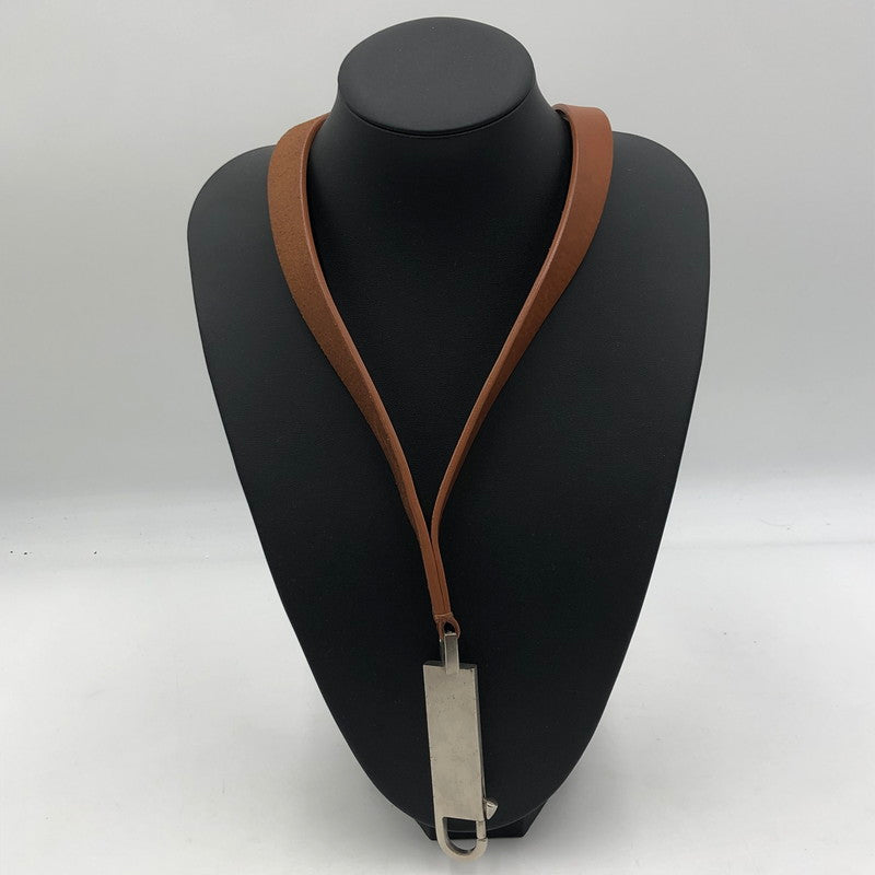【中古品】【メンズ】 Rick Owens リックオウエンス LARGE NECK HOOK LEATHER ラージネックフック レザー キーリング アクセサリー 192-251103-yy-17-tei カラー：ブラウン 万代Net店
