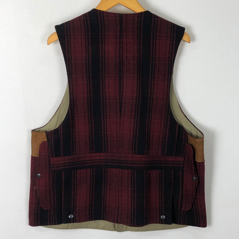 【中古品】【メンズ】 POLO RALPHLAUREN SPORTS MAN ポロラルフローレン スポーツマン WOOL HUNTING VEST ウール ハンティング ベスト ライトアウター 147-251031-yo-14-fuz サイズ：L カラー：レッド 万代Net店