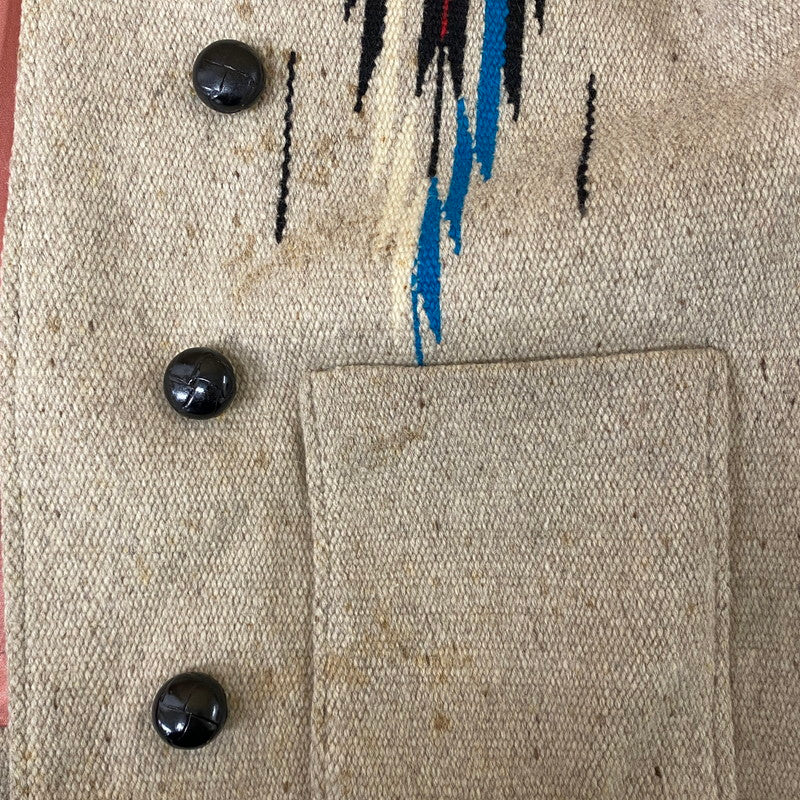 【現状渡し品】【メンズ】 ORTEGA オルテガ CHIMAYO JACKET チマヨジャケット ライトアウター ウール 145-251101-yy-07-tei サイズ：S カラー：アイボリー 万代Net店