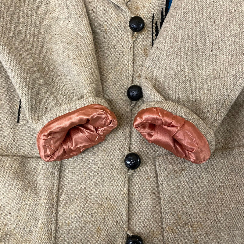 【現状渡し品】【メンズ】 ORTEGA オルテガ CHIMAYO JACKET チマヨジャケット ライトアウター ウール 145-251101-yy-07-tei サイズ：S カラー：アイボリー 万代Net店