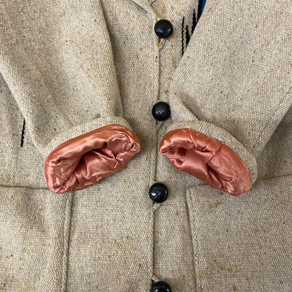 【現状渡し品】【メンズ】 ORTEGA オルテガ CHIMAYO JACKET チマヨジャケット ライトアウター ウール 145-251101-yy-07-tei サイズ：S カラー：アイボリー 万代Net店