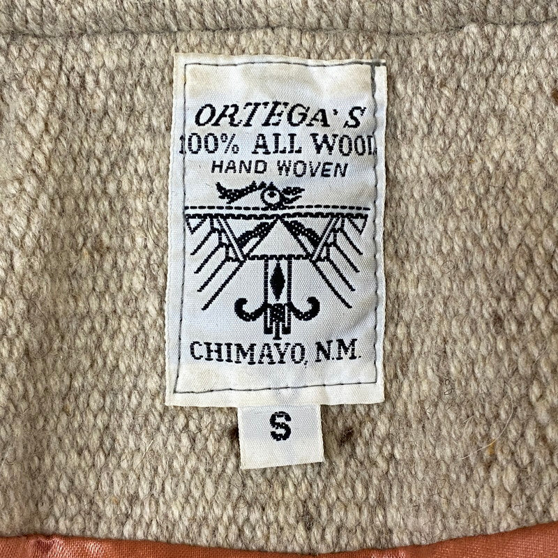 【現状渡し品】【メンズ】 ORTEGA オルテガ CHIMAYO JACKET チマヨジャケット ライトアウター ウール 145-251101-yy-07-tei サイズ：S カラー：アイボリー 万代Net店