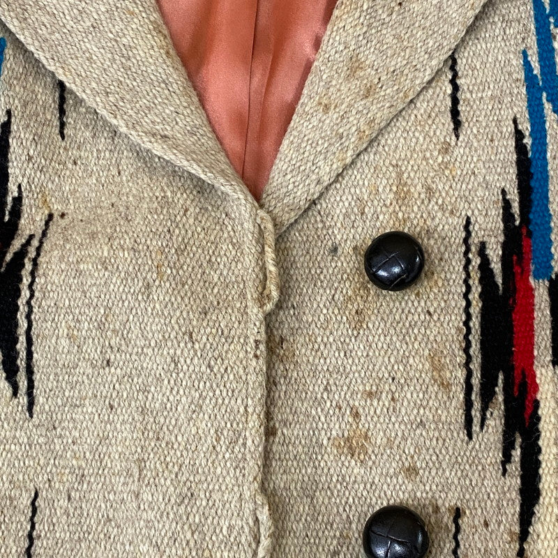 【現状渡し品】【メンズ】 ORTEGA オルテガ CHIMAYO JACKET チマヨジャケット ライトアウター ウール 145-251101-yy-07-tei サイズ：S カラー：アイボリー 万代Net店