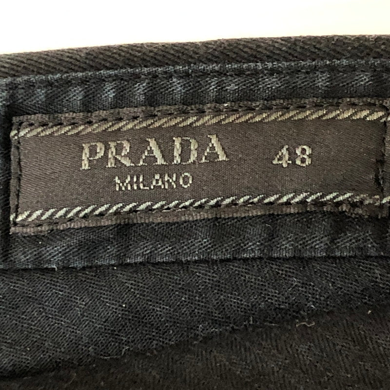 【中古品】【メンズ】 PRADA プラダ COTTON SHORT PANTS ACU1 2019 5693 コットン ショートパンツ ボトムス ハーフパンツ ショーツ 152-251103-yo-30-tei サイズ：48 カラー：ブラック 万代Net店
