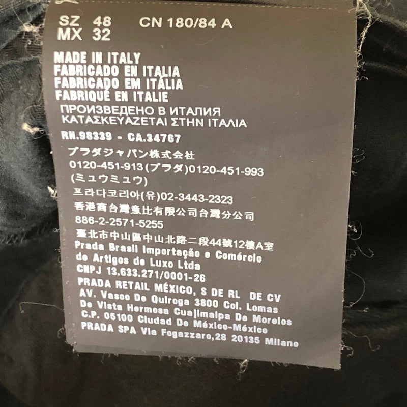【中古品】【メンズ】 PRADA プラダ COTTON SHORT PANTS ACU1 2019 5693 コットン ショートパンツ ボトムス ハーフパンツ ショーツ 152-251103-yo-30-tei サイズ：48 カラー：ブラック 万代Net店