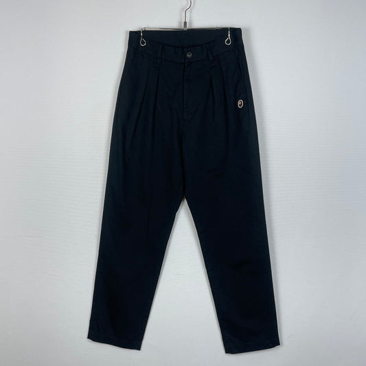 【中古品】【メンズ】 ABATHING APE アベイシング エイプ 001PTJ801010M PANTS タック入り パンツ ボトムス 153-260618-sa-24-tei サイズ：M カラー：ブラック 万代Net店