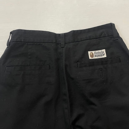 【中古品】【メンズ】 ABATHING APE アベイシング エイプ 001PTJ801010M PANTS タック入り パンツ ボトムス 153-260618-sa-24-tei サイズ：M カラー：ブラック 万代Net店
