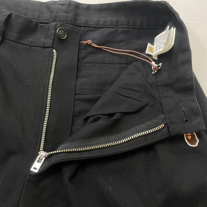 【中古品】【メンズ】 ABATHING APE アベイシング エイプ 001PTJ801010M PANTS タック入り パンツ ボトムス 153-260618-sa-24-tei サイズ：M カラー：ブラック 万代Net店