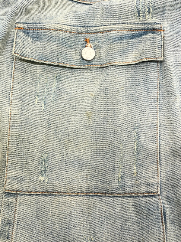 【中古品】【メンズ】 STAMPD スタンプド Distressed Denim Jacket デニムジャケット アウター 147-260819-SH-05-hon サイズ：M カラー：インディゴ 万代Net店