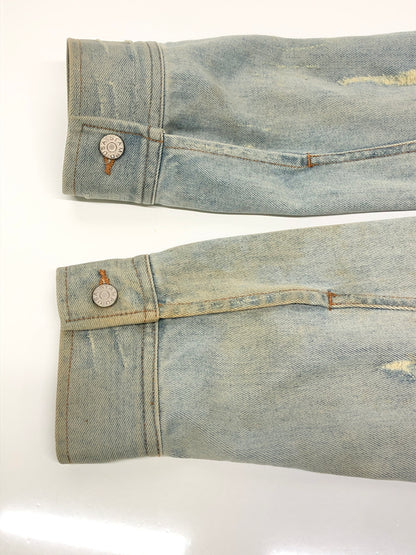 【中古品】【メンズ】 STAMPD スタンプド Distressed Denim Jacket デニムジャケット アウター 147-260819-SH-05-hon サイズ：M カラー：インディゴ 万代Net店