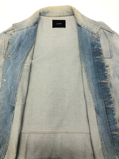 【中古品】【メンズ】 STAMPD スタンプド Distressed Denim Jacket デニムジャケット アウター 147-260819-SH-05-hon サイズ：M カラー：インディゴ 万代Net店