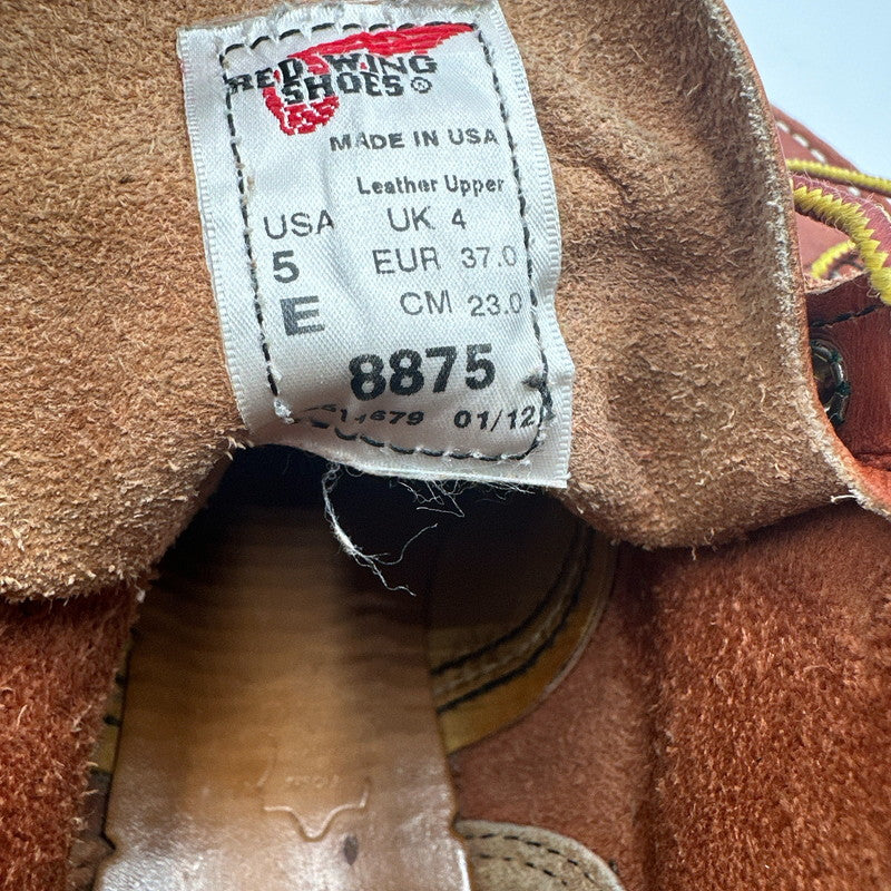 【中古品】【メンズ/レディース】 REDWING 8875 MOC TOE BOOT レッドウィング アイリッシュセッター 6インチ モックトゥ 8875 ブーツ 164-260210-nm-05-tei サイズ：23cm カラー：ブラウン 万代Net店