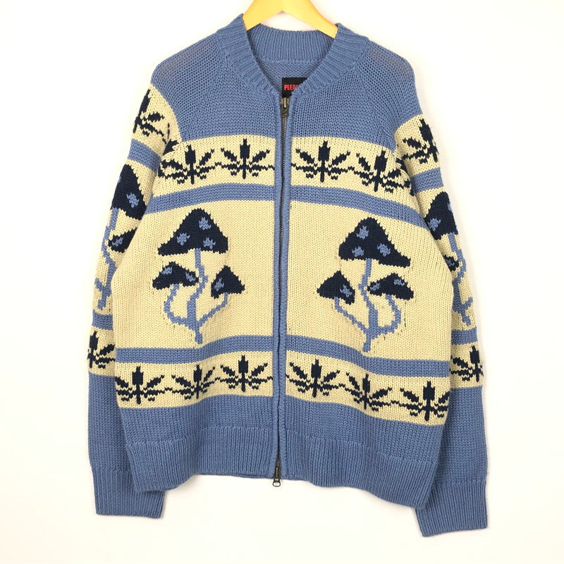 【中古品】【メンズ】 PLEASURES プレジャーズ ROOM ZIP CARDIGAN ルーム ジップ カーディガン トップス セーター 142-251104-ts-06-tei サイズ：XL カラー：スレート 万代Net店