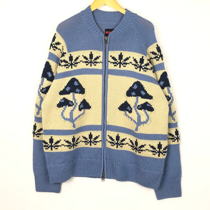 【中古品】【メンズ】 PLEASURES プレジャーズ ROOM ZIP CARDIGAN ルーム ジップ カーディガン トップス セーター 142-251104-ts-06-tei サイズ：XL カラー：スレート 万代Net店