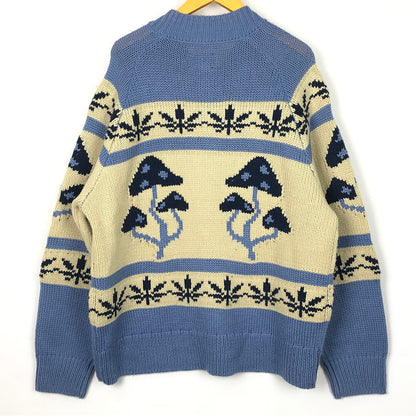 【中古品】【メンズ】 PLEASURES プレジャーズ ROOM ZIP CARDIGAN ルーム ジップ カーディガン トップス セーター 142-251104-ts-06-tei サイズ：XL カラー：スレート 万代Net店