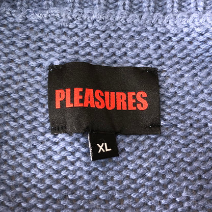 【中古品】【メンズ】 PLEASURES プレジャーズ ROOM ZIP CARDIGAN ルーム ジップ カーディガン トップス セーター 142-251104-ts-06-tei サイズ：XL カラー：スレート 万代Net店