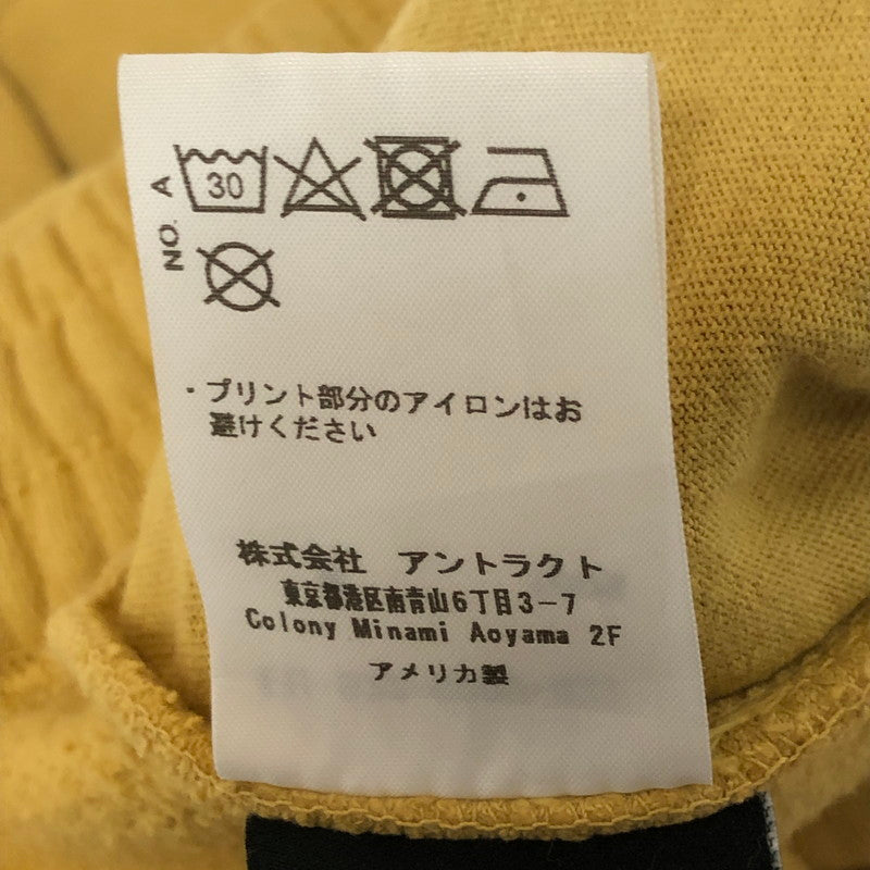 【中古品】【メンズ】 EMOTIONALLY UNAVAILABLE エモーショナリー アンアベイラブル EU WAVY SCRIPT SWEAT SHORT EU-S22-0000-033 スクリプト スウェット ショーツ ボトムス ハーフパンツ ショートパンツ 152-251124-yo-21-tei サイズ：L カラー：イエロー 万代Net店