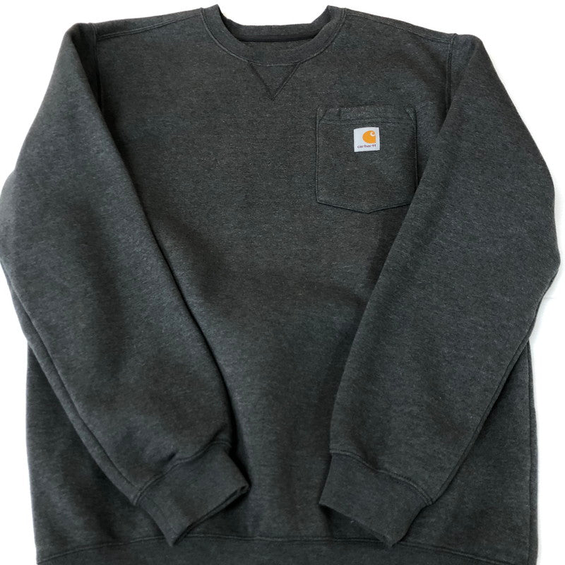 【中古品】【メンズ】 Carhartt カーハート CREWNECK POCKET SWEATSHIRT 103852 026 クルーネック ポケット スウェット シャツ トップス トレーナー 145-251126-ks-22-tei サイズ：M カラー：グレー 万代Net店