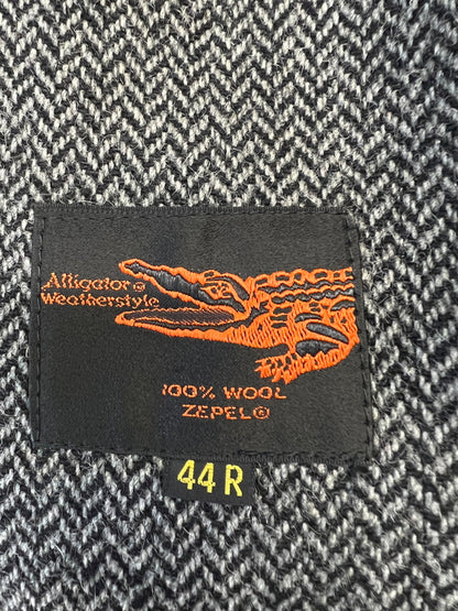 【中古品】【メンズ】 ALLI GATOR WEATHERSTYLE アリ ゲーター ウェザースタイル HERRINGBONE SOUTIEN COLLAR COAT ヘリンボーン ステンカラーコート アウター 145-261002-AS-7-hon サイズ：44R カラー：グレー 万代Net店