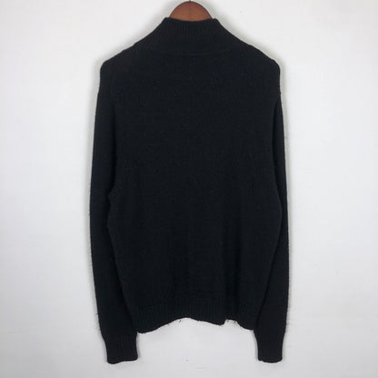 【中古品】【メンズ】 theory セオリー WOOL DRIVERS ZIP UP KNIT 544708 ウール ドライバーズ ジップアップ ニット 長袖 トップス 147-251106-ks-20-tei サイズ：40 カラー：ブラック 万代Net店